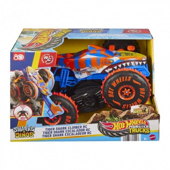 Mattel Hot Wheels Monster Trucks R/C Vehicle Tiger Shark Climber 1:15 - JFR39