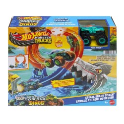 Mattel Hot Wheels Monster Trucks Πίστα Λουπ Με Καρχαρία JFR08