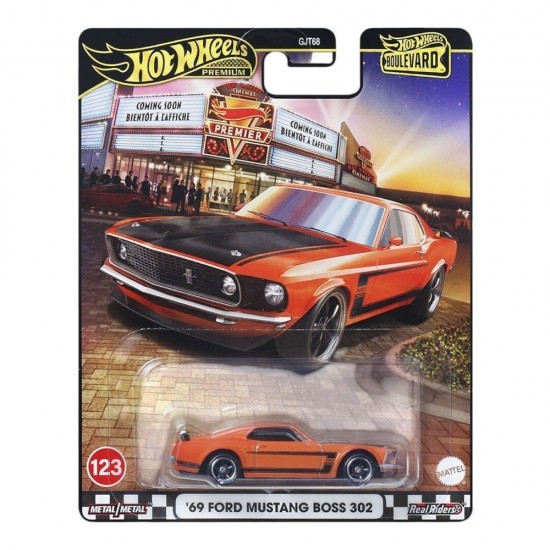 Mattel Hot Wheels Αυτοκινητάκι PREMIUM BOULEVARD '69 FORD MUSTANG BOSS 302 Mattel Hot Wheels Αυτοκινητάκι PREMIUM BOULEVARD '69 FORD MUSTANG BOSS 302