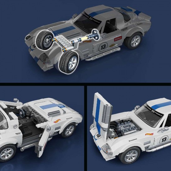 Mattel Brick Shop Hot Wheels Elite Series Corvette Grand Sport 918τεμ. (JGR31)