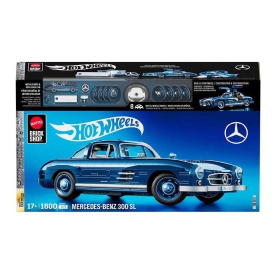 Mattel Brick Shop Hot Wheels Premium Series Mercedes-Benz 300 SL 1600τεμ. (HWW25)