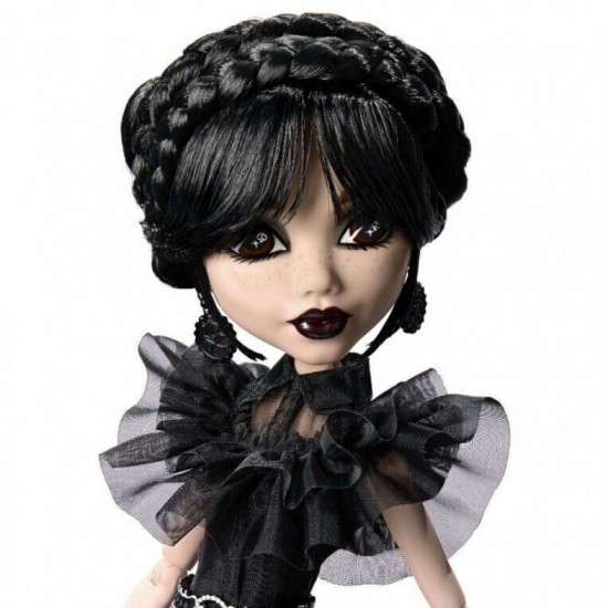 Mattel Monster High Συλλεκτική Κούκλα Wednesday Addams Rave N Wednesday Black Dress HXJ03