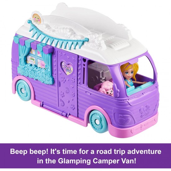 Mattel Polly Pocket Glamping Camper Van - Τροχόσπιτο JCC32