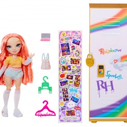 MGA Entertainment Raibow High Locker Playset & Doll Pinkly Paige Νέα Ντουλάπα & κούκλα 121015-EUC