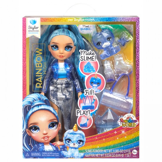 MGA Entertainment Kούκλα Rainbow High Κούκλα & Slime Skyler (Blue) 28cm 120216EU