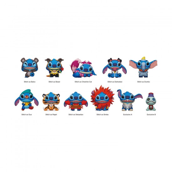 Monogram Disney: Stitch (Blind Bag/Random) 3D Foam Bag Clips Figures