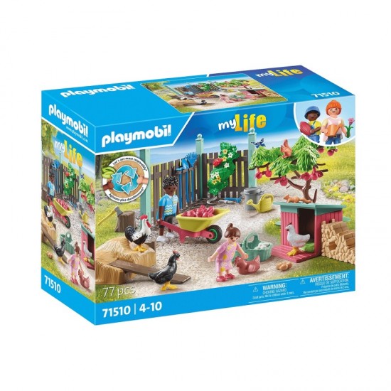 Playmobil My Life Κήπος Εξοχικού με Κοτέτσι 71510