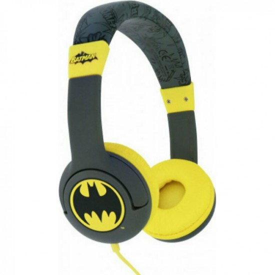 OTL Batman Bat Signal Ενσύρματα On Ear Παιδικά Ακουστικά Κίτρινα / Μαύρα