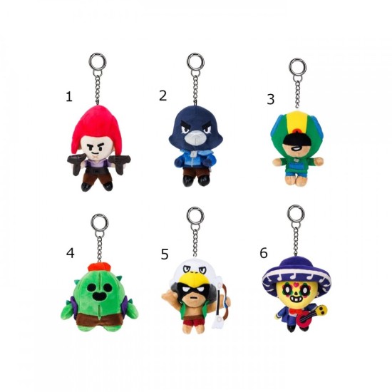 P.M.I Brawl Stars Clip On plush Characters 13cm (S1) (Random)  BRW7004