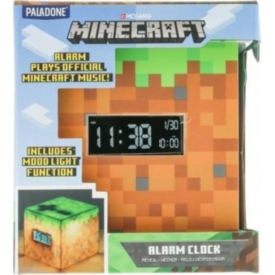 Paladone Ψηφιακό Ρολόι Επιτραπέζιο με Ξυπνητήρι Minecraft 