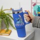 Paladone Disney Stitch 900 ml Blue Insulated Travel Cup and Straw
