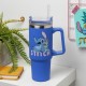 Paladone Disney Stitch 900 ml Blue Insulated Travel Cup and Straw