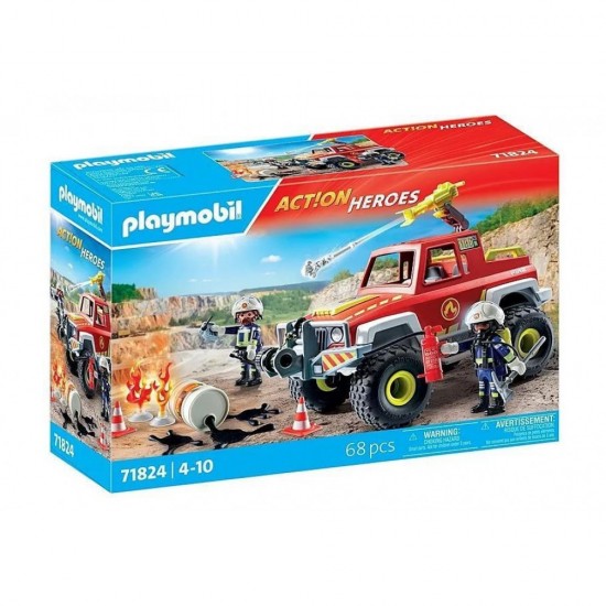 Playmobil Action Heroes Πυροσβεστικό Όχημα 4x4 71824