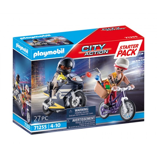 Playmobil Starter Pack Αστυνομική Καταδίωξη Ληστή Κοσμημάτων 71255