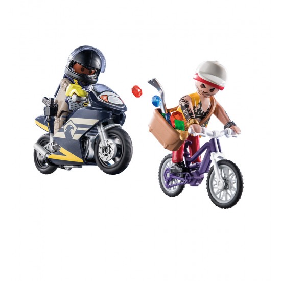 Playmobil Starter Pack Αστυνομική Καταδίωξη Ληστή Κοσμημάτων 71255