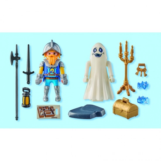 Playmobil- Starter Pack Φάντασμα και Ιππότης Novelmore 71797