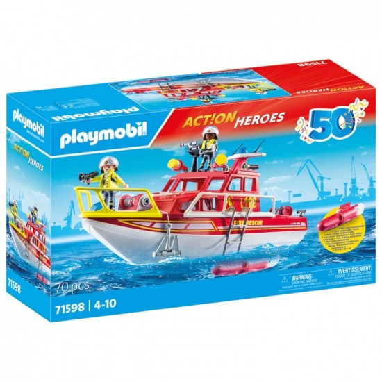 Playmobil Πυροσβεστικό Σκάφος Διάσωσης 71598