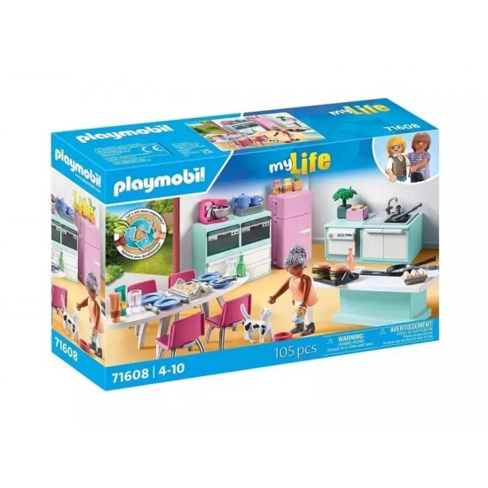 Playmobil My Life Μοντέρνα Κουζίνα Με Τραπεζαρία 71608