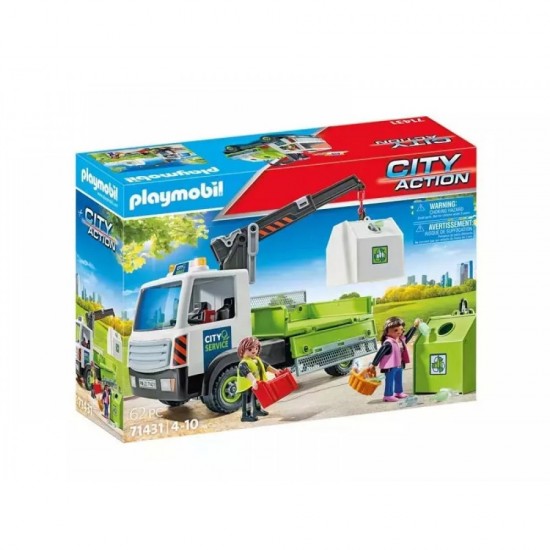 Playmobil City Action Όχημα Ανακύκλωσης Γυαλιού