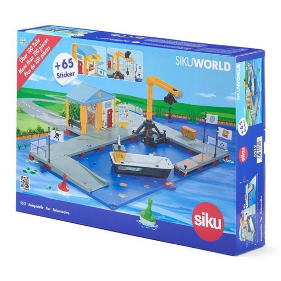 Siku World Λιμάνι με πλοιάριο και εξοπλισμό