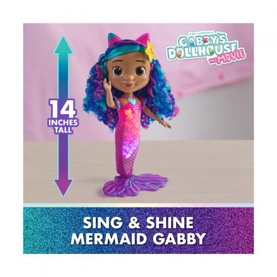 Spin Master Gabby's Dollhouse Movie: Sing & Shine Mermaid 'Gabby 6074338
