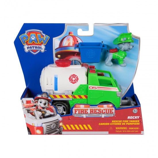 Spin Master Paw Patrol: Fire Rescue - Rocky Rescue Fire Tanker Vehicle 20151504