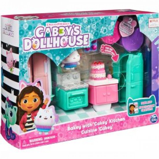 Spin Master Gabby's Dollhouse: Bakey With Cakey Kitchen Cuisine Cakey Deluxe Room Set 6062035