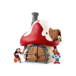 Schleich Στρουμφόσπιτο με δυο μινιατούρες (Smurfs) 20803