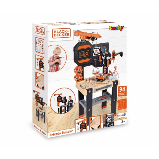 Smoby Black and Decker Πάγκος Εργασίας Bricolo Builder 360731