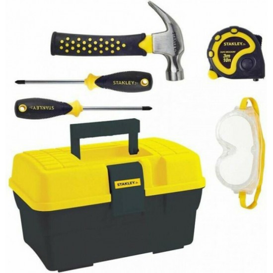 Stanley Jr Toys Παιδικά Εργαλεία 5 Piece Tool Set & Toolbox 5τμχ