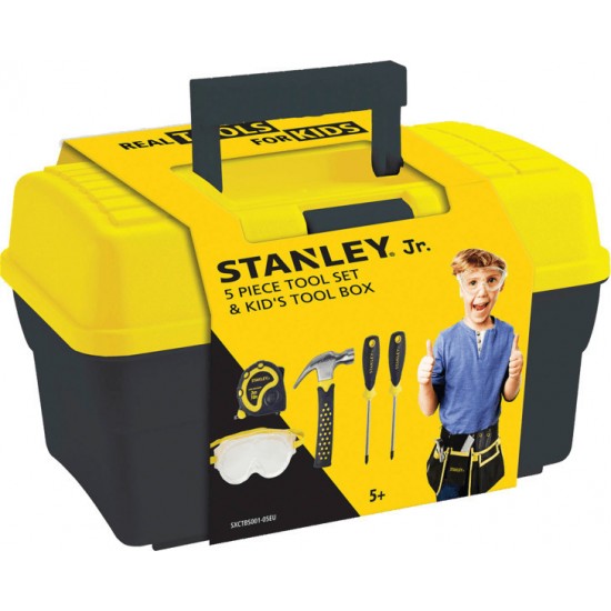 Stanley Jr Toys Παιδικά Εργαλεία 5 Piece Tool Set & Toolbox 5τμχ