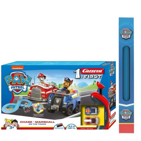 Λαμπάδα Carerra Αυτοκινητόδρομος 1.First Paw Patrol - Chase And Marshall On The Track