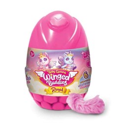 Baby Gemmy Winged Buddies Royal Wings Μικρό Αυγό 16εκ. με Λούτρινο Μονόκερο Έκπληξη Σειρά 1 - 6 Σχέδια TG000039
