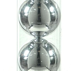 Μπάλες ασημί 8εκ. σετ των 6 