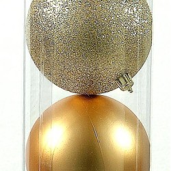 Μπάλες Χρυσές μεγάλες σετ των 4 (10εκ.)